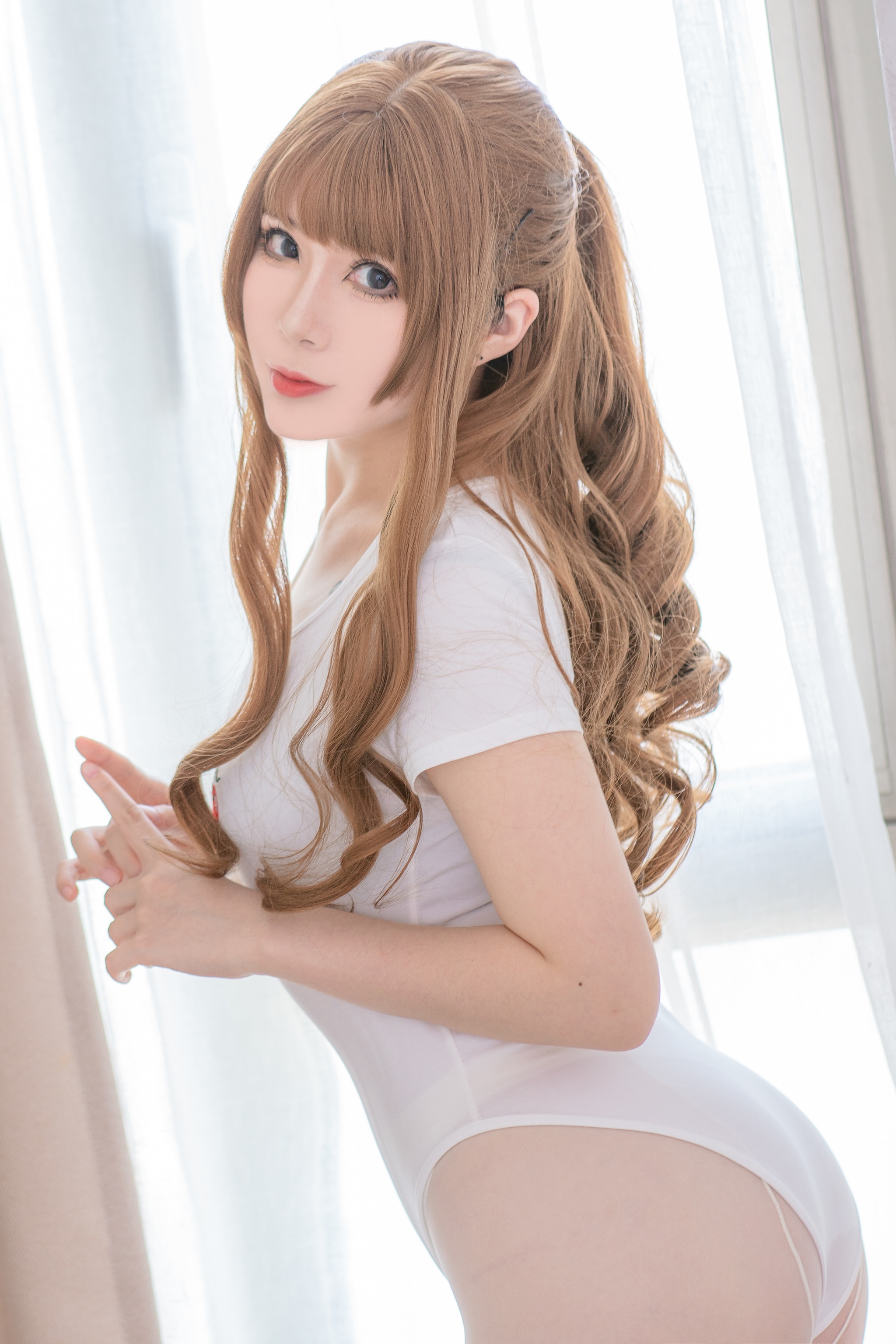 图片[1]-羊大真人 – No.002 白色樱桃体操服[34P]-XikXak